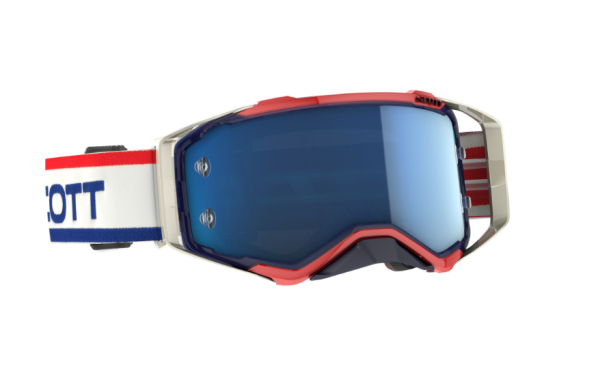 SCOTT PROSPECT BRILLE  retro white/blue / blue chrome verspiegelt