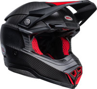 BELL Moto-10 Spherical Helm - Satin/Gloss Black/Red