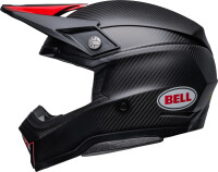 BELL Moto-10 Spherical Helm - Satin/Gloss Black/Red