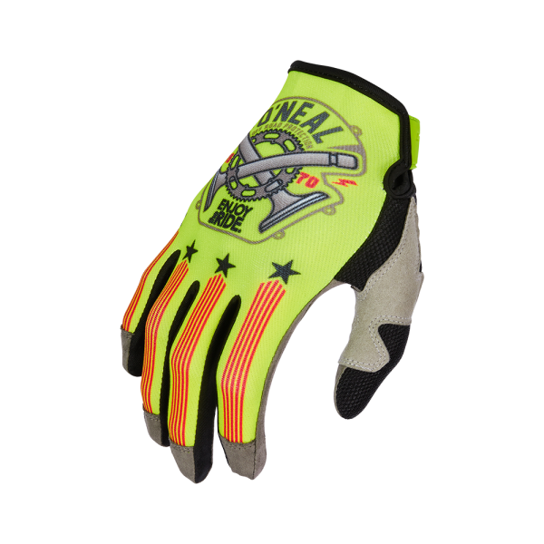 ONEAL MAYHEM GLOVE PISTON NEON YELLOW/BLACK/RED