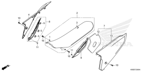 F-23 Sitz/Seitenabdeckung CRF 250 Bj 2023