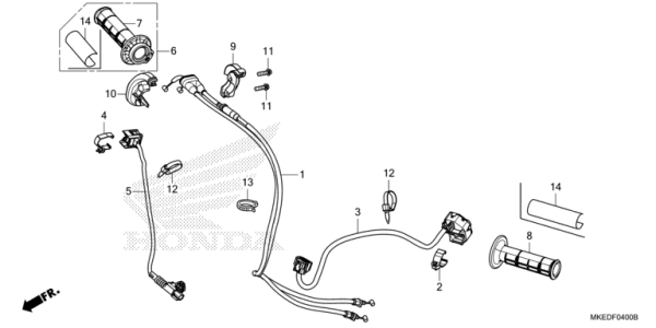 F-4 Schaltergriff/Kabel CRF 450 Bj 2023