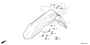 F-10 Kotflügel, vorne CRF 450 Bj 2023
