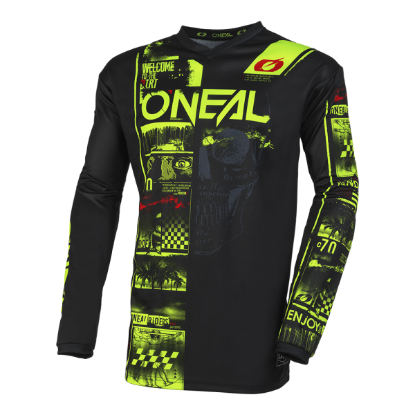 ONEAL ELEMENT JERSEY ATTACK BLACK/NEON YELLOW