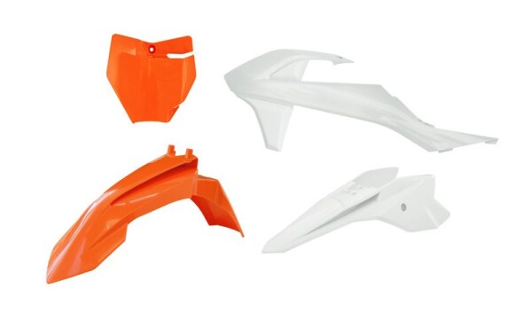 Rtech Plastikkit für KTM SX 50, SX-E3/5 16- Orange/Weiß 4 tlg.