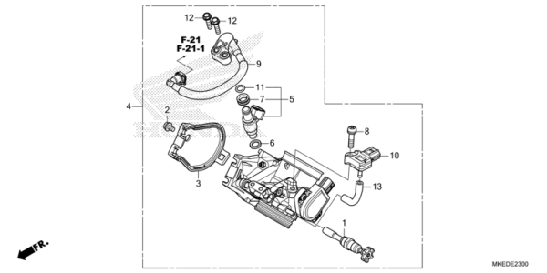 E-23 Drosselklappengehäuse CRF 450 Bj 2022