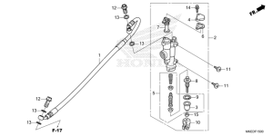 F-15 Rear Brake Master Cylinder CRF 450 Bj 2022