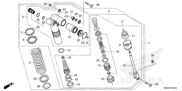 F-33 Kissen, hinten CRF 450 Bj 2022
