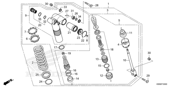 F-33 Kissen, hinten CRF 250 Bj 2022
