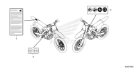 F-49 Warnetikett CRF250 Bj 2022