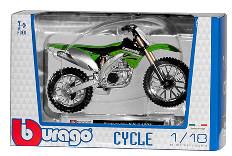 Miniatur Motorrad Kawasaki Cross 1:18