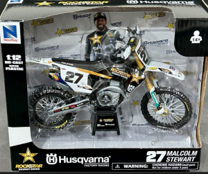Miniatuur Husqvarna Rockstar - M. Stewart (No 27) 1:12