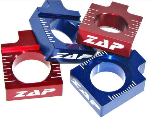 ZAP Achsenblöcke für KTM EXC 98-, SX(F) 98-12, HSQ 2014-, 20mm orange