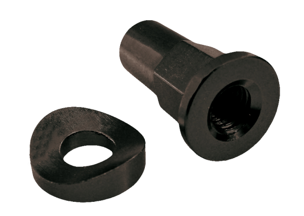 Mutter & Scheibe f. Reifenhalter Alu schwarz