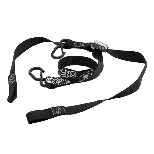 DE LUXE Soft Hook Tie Downs LOGO black (2pcs)