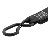 DE LUXE Soft Hook Tie Downs LOGO black (2pcs)