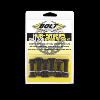 BOLT Kettenradschrauben kit doppelt gesichert Schwarz 6er Pack