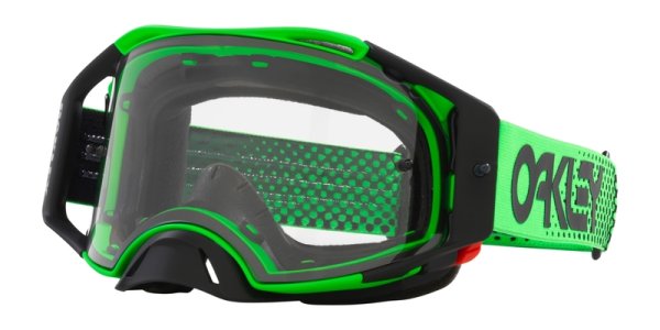 OAKLEY Airbrake MX Brille - Moto Grün B1B Klares Glas