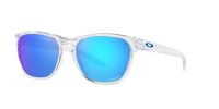 OAKLEY Manorburn Sonnenbrille - Prizm Sapphire polarisierte Gläser, polierter klarer Rahmen