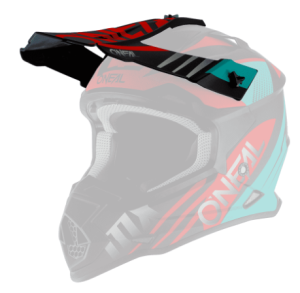 ONeal Visor 2SRS Helmet SPYDE 2.0 black/teal/red One Size
