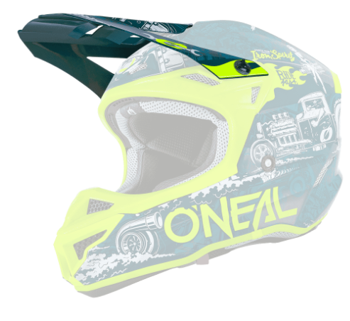 ONeal Visor 5SRS Polyacrylite Helmet HR blue/neon yellow