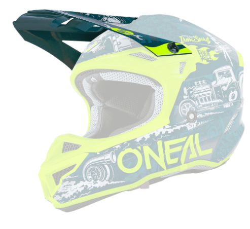 ONeal Visor 5SRS Polyacrylite Helmet HR blue/neon yellow One Size