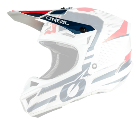 ONeal Visor 5SRS Polyacrylite Helmet SLEEK white/blue/red One Size