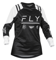 FLY RACING F-16 Damen-Jersey - Schwarz/Weiss