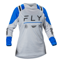 FLY RACING F-16 Damen-Jersey - Arctic Grey / Blau