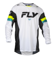 FLY RACING Kinetic Prix Jersey - Weiss/Schwarz/Hi-Vis