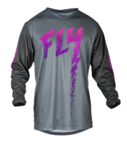 FLY RACING F-16 Jugend-Jersey - Grau/Anthrazit/Rosa