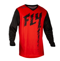 FLY RACING F-16 Jugend-Jersey - Rot/Schwarz/Grau