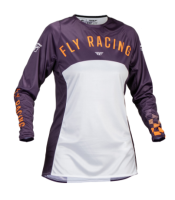 FLY RACING Lite Damen-Jersey - Deep Purple/Weiss/Neon Coral