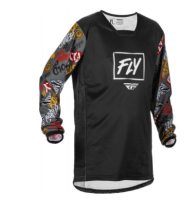 FLY RACING Kinetic Rebel Jugendtrikot Schwarz/Grau