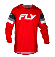 FLY RACING Kinetic Prix Jugend-Jersey - Rot/Grau/Weiss