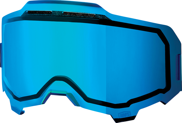 100% Armega Brillenglas blau, verspiegelt