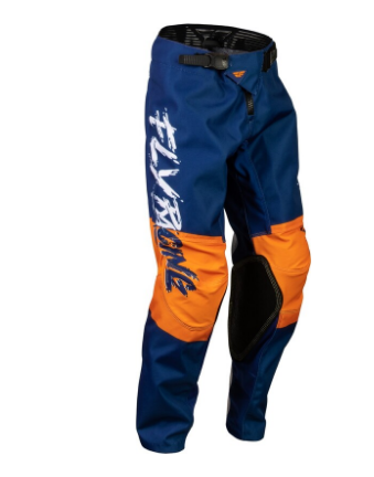 FLY RACING Jugend Kinetic Khaos Hose Weiß/Marine/Orange
