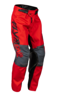 FLY RACING Jugend Kinetic Khaos Hose Schwarz/Rot/Grau