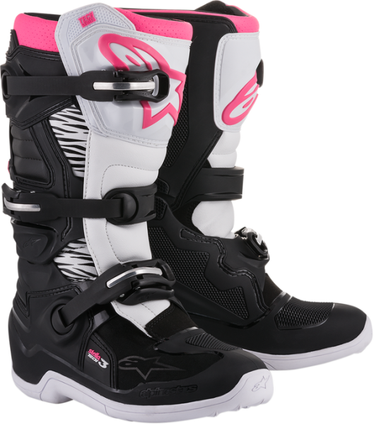Alpinestars WOMENS STELLA TECH 3 OFFROAD BOOTS BLACK/WHITE/PINK