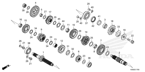 E-17 Getriebe CRF 250 Bj 2024
