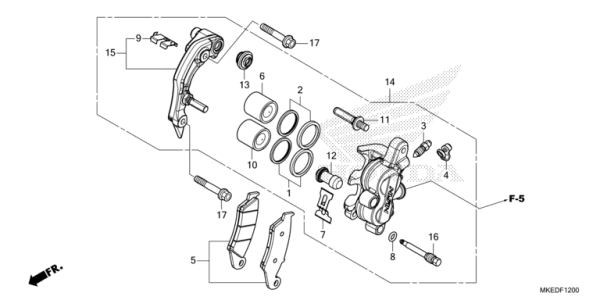 F-12 Vorderrad-Bremssattel CRF 450 Bj 2024