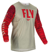 Fly MX-Jersey Kinetic Wave Light Grey-Red