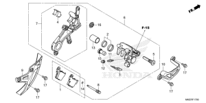 F-17 Hinterrad-Bremssattel CRF 450 Bj 2025