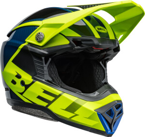 BELL Moto-10 Spherical Helm - Sliced Matte/Gloss Retina/Blue