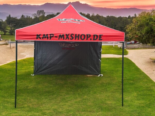 KMP Zelt inkl. 1 Seitenwand rot/schwarz