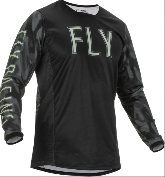 Fly MX-Jersey Kinetic S.E. Tactic Black-Grey Camo