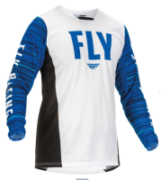 Fly MX-Jersey Kinetic Wave White-Blue