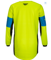 Fly MX-Jersey Kinetic Youth Khaos Black/Hi-Vis/Cyan