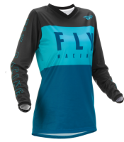 Fly MX-Jersey F-16 Women Aqua-Dark Teal-Black