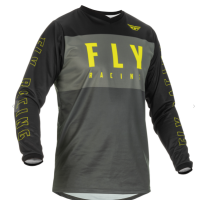 Fly MX-Jersey Youth F-16 Grey-Black-Yel. fluo